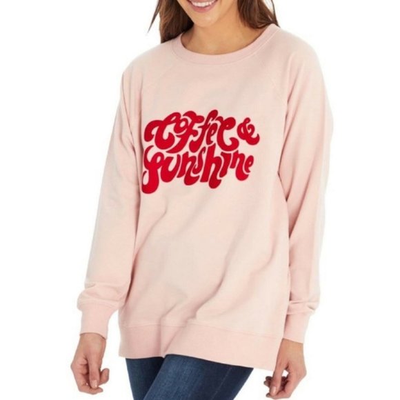 WILDFOX Coffee Sunshine Oversized Sweatshirt NWT - Size Large - Picture 1 of 8